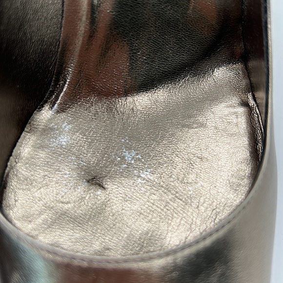Gucci Authentic Gorgeous Metallic Nappa Silk Block Heel Shoes **Size 7** - Picture 10 of 11